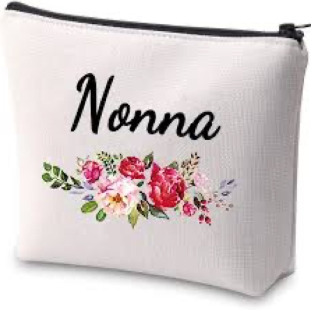 WATERPROOF Nonna Makeup Bag Grandma Gift Best Ever Nana Nonna Gift NWOT